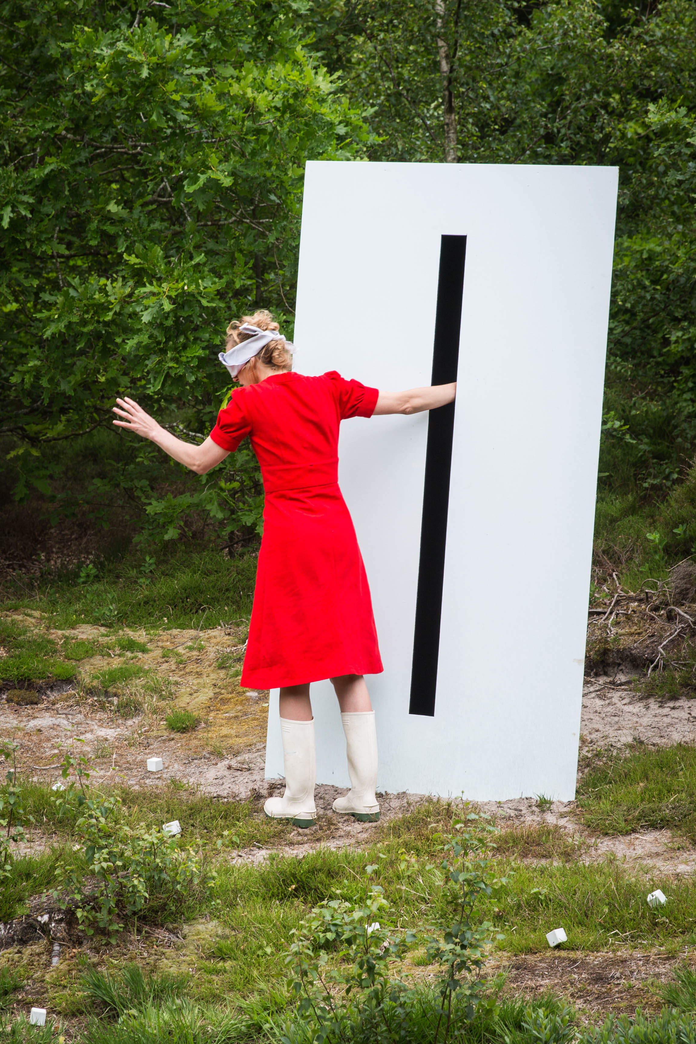 Terschelling, juni 2015. Hanneke de Jong en Jonas de Witte met Project Solaris tijdens Oerol. Foto Nichon Glerum